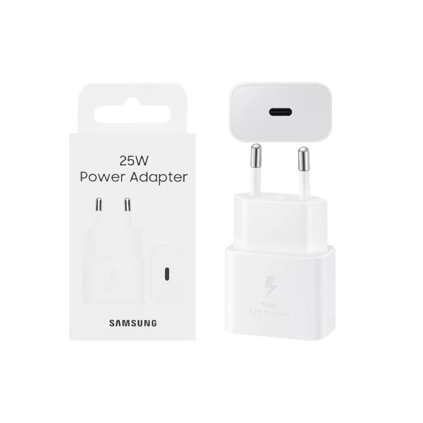 آداپتور شارژر سامسونگ سفید  25 وات SAMSUNG