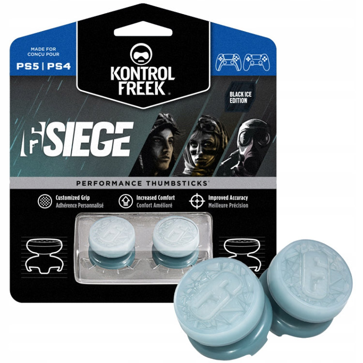 خرید روکش آنالوگ KontrolFreek مخصوص PS5 و PS4 - طرح Rainbow Six Siege رنگ Black Ice