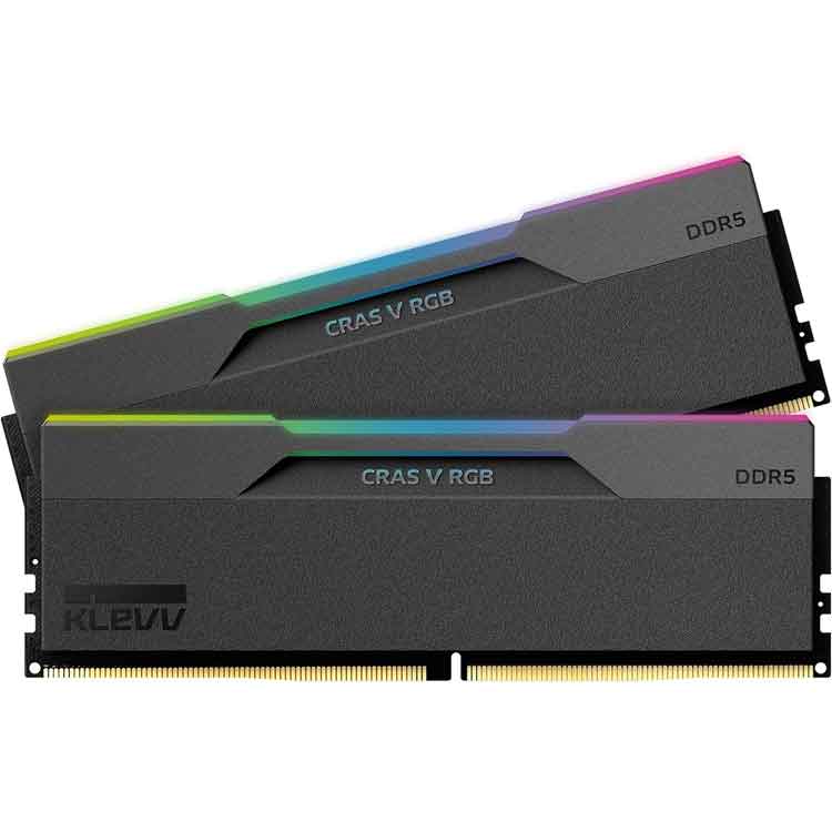 خرید رم KLEVV Cras V RGB DDR5 - ظرفیت 48 گیگابایت - دو کاناله - سرعت 6400 مگاهرتز - CL32 - سیاه
