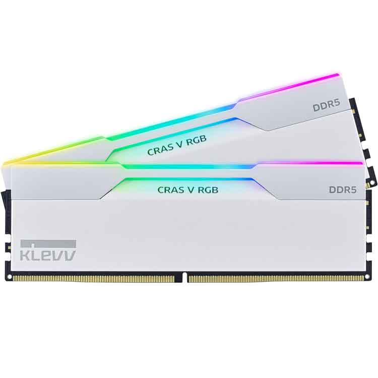 خرید رم KLEVV Cras V RGB DDR5 - ظرفیت 32 گیگابایت - دو کاناله - سرعت 6000 مگاهرتز - CL28 - سفید