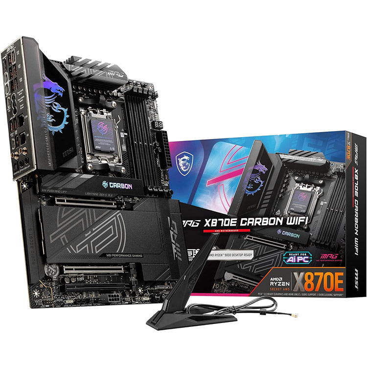 خرید MSI MPG X870E Carbon WIFI ATX Gaming Motherboard - AMD Chipset